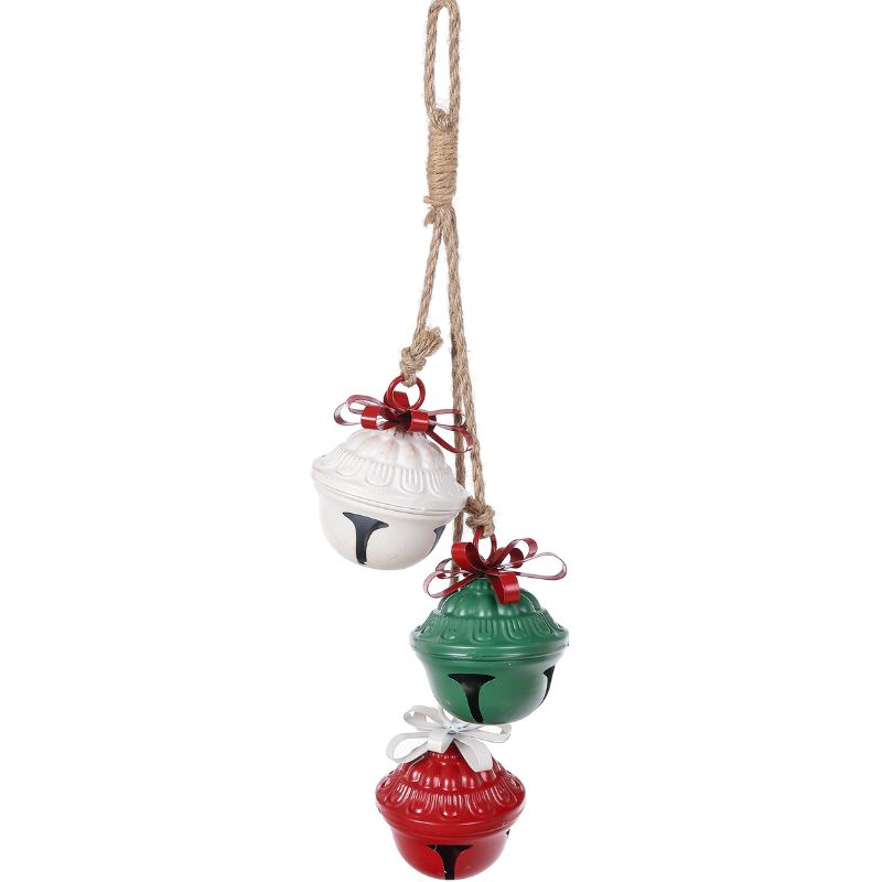 3-Bells W/Bow Hanging Decor